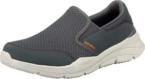 Skechers EQUALIZER 4.0, Men's EQUALIZER 4.0, Grey (Charcoal Mesh/Pu/Orange Trim Ccor), 8 UK (42 EU)