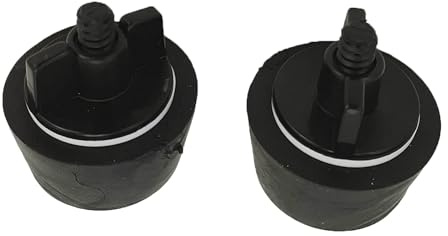 EDENEA - Bouchon Hivernage Piscine 1 1/2-50 - Lot de 2 - Conique Diamètre Bas 40mm Haut 49 mm - Idéal pour Buse de Refoulement et Prise Balai Piscine - Caoutchouc - Expansion Molette Papillon