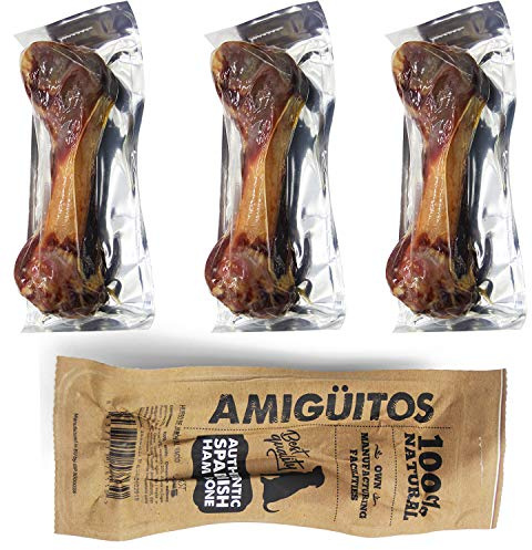 3 Pcs Hueso Jamon para Perros Natural al Vacio Grande Fortalecedor de Dientes Stick Dental Dog Snack 20 cm (Cada Unidad 340-350g) BPS-7613 * 3