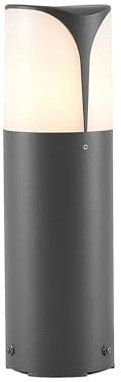 Lucande Außenleuchte Paikea (spritzwassergeschützt (Modern) in Schwarz aus Aluminium (1 flammig, E27) - Wegeleuchte Pollerleuchte Wegelampe Sockelleuchte