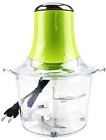 Picadora eléctrica Multifunción Picadora de carne eléctrica Ajo Fruta Mezcla de alimentos Picadora Licuadora Picadora Fácil de almacenar (Color : Green Size : One size) (Color : Green, Size : One