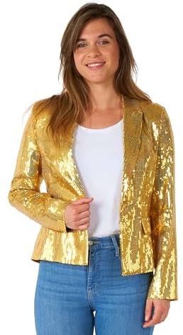 Suitmeister Damen Pailletten Blazer Partyblazer Xmas Party Elegant Jacke