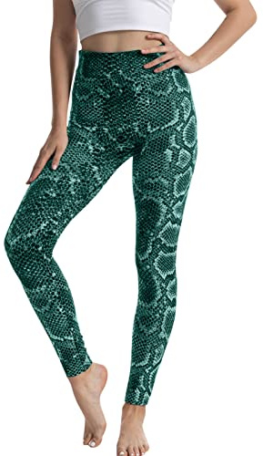 Schlangenmuster Leder Pu Hosen Damen Gothic Punk Rock Leggings High Waist Leggings Hose Strumpfhosen Treggins Leggins Leder Look Hüfthoch
