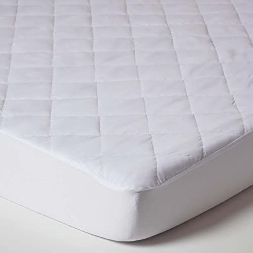 HOMESCAPES Coprimaterasso per letto super king size, anallergico, ipoallergenico, con fibre antibatteriche e gonna in tessuto elasticizzato profondo 30 cm