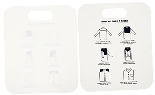 Homoyoyo Planche à Plier Les Chemises en PP Blanches 2 Pièces Compacte Léger pour Vêtements T-Shirts Maison Rangement Facile