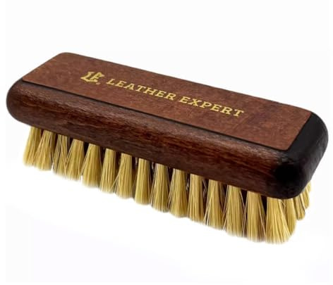 Leather Expert Leder Reinigungsbürste - Langlebig Reinigungsbürste für Leder Pflege - Polsterbürste - Lederbürste - Einfache Pflege & Reinigung - Auto Leder Reinigung - Auto Bürste