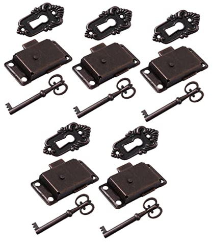 DOITOOL 5sätze Antike Schrank Türschlösser Aus Metall Vintage Schmuckkästchenverschlüsse Dekorative Möbelschlösser Für Aufbewahrungsboxen