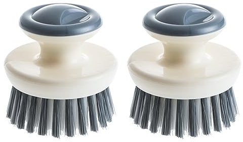 Harewu Confezione da 2 spazzole per piatti, multiuso con manico, per la pulizia della cucina, spazzole da cucina per lavare ciotole, pentole, padelle.