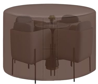 ATYUJKB Housse de Protection Jardin Extérieur 120x75cm, 420D Oxford Housse de Protection Table Imperméable, Housse de Jardin Ronde, Bache Table Jardin pour Salon Meubles Extérieur