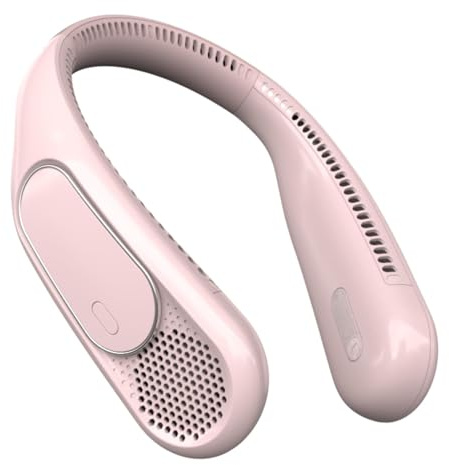 Dnenellr Ventilador de Cuello Portatil, Ventilador Cuello 6000mAh Bateria Recargable, 3 Velocidades, 18 Horas De Tiempo De Trabajo, Ventilador USB Para Coche Deporte Oficina Hogar Viajar Acampar