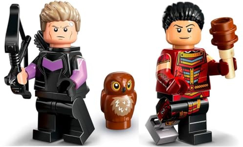 LEGO Marvel Series 2 Minifigure Combo: Minifigure Occhio di Falco con Echo e LEGO Calendar Man Mantelli - Supereroi 71039