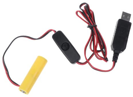 LIGSLN USB to AA Battery Power Supply Cable - Battery Eliminator for LED Lights, Decorations, Table Lamps