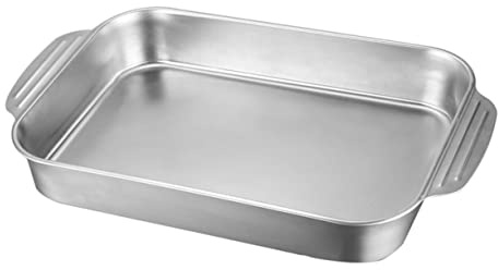 COLLBATH Stainless Steel Roaster Serving Dish Lid Fish Plate Bakeware Pan for Home Cooking