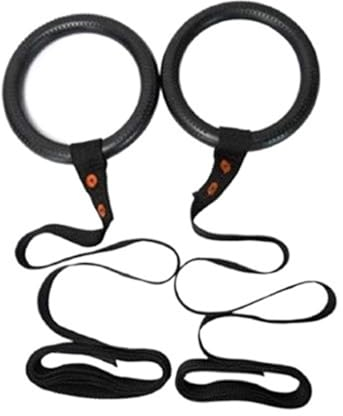 QAINKUN Turnringe Gymnastik-Trainingsgeräte Klimmzug-Upside-Down-Handring-Kreis Ringe Turnen(Hook Set)