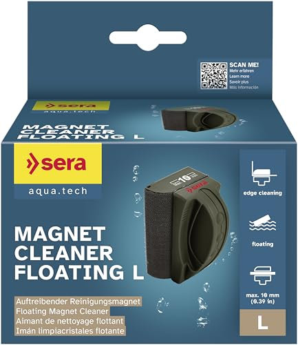 sera Magnet Cleaner Floating L 10 mm Glass | auftreibender Reinigungsmagnet | schwimmender Algenmagnet fürs Aqurium