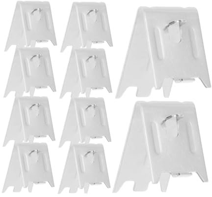 Homoyoyo 10pcs Freezer Storage Rack Shelf Clips Stainless Steel Hooks for Refrigerator Divider Clip Freezer Shelf Replacement Heavy Duty Support for Freestanding Fridge