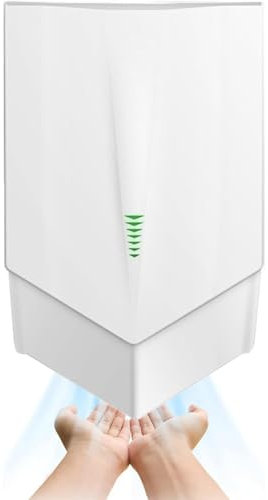 Sèche-Mains Mural Commercial, sèche-Mains électrique avec Sortie d'air bidirectionnelle, séchage en 6 à 10 Secondes, sèche-Mains à capteur Automatique 1500 W pour Cuisine, Salle de Bain et Toilettes
