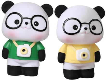 UPKOCH 2stücke Cartoon Panda Spardose Lustige Und Niedliche Geldbox Für Große Kapazität Unzerbrechlich Dekoration Für Schreibtisch Und