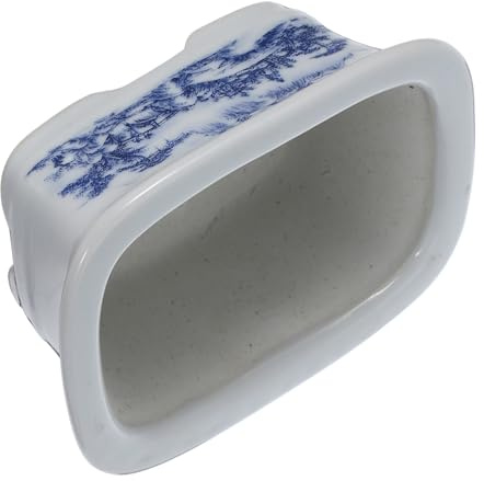 TOYANDONA Vaso da fiori in porcellana blu e bianca Fioriere per tazze da tè Vaso bonsai Vaso in porcellana blu e bianco Vaso di fiori di loto Fioriere in ceramica Vaso in ceramica Piccolo vaso di