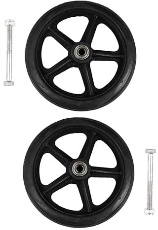 Veemoon 2pièces Roues Avant Fauteuil Caoutchouc Pu Résistant Accessoires Fauteuil Manuel Lot De Roues Silencieuses Et Robustes Avec Roulement à Billes Adaptées Pour Déambulateurs Et Rempla