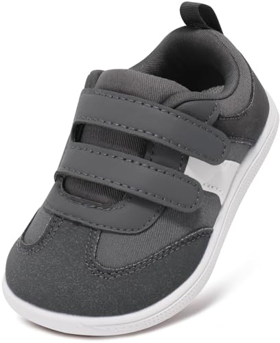 STQ KIDS Zapatillas Niño Barefoot Calzado Respetuoso Bebe Descalzo con Caída Cero al Aire Libre Primeros Pasos Zapaatos Deportivos Niña Gris 21 EU