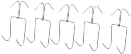 Alipis 5pcs Stainless Steel Meat Hook Set for Hanging, Smoking, Drying