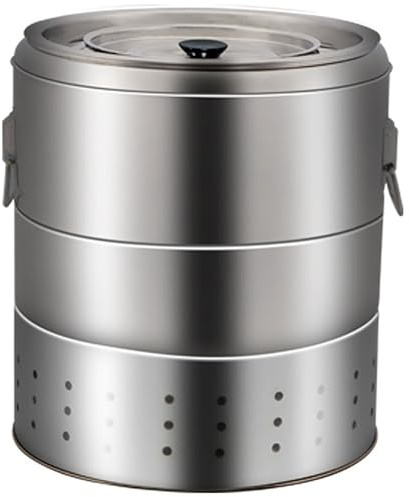Barbecue Suspendu Sans FuméE, RéChaud à Charbon De Bois En Acier Inoxydable, Barbecue Braisé Au Charbon De Bois, Four De RôTissage Portable à 360° pour L'ExtéRieur Et L'IntéRieur