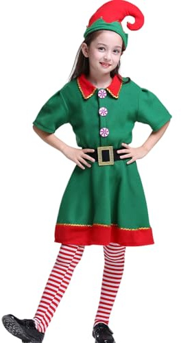Pomurom Adult Elves Costume,Christmas Santa's Helper Costume - Christmas Cosplay Clothes Outfit Holiday Costumes