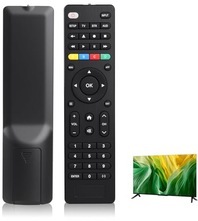 1PC Universal-TV-Remote Control Universal TV Remote Button Control for S-amsung/Vizio/S-ony/Panasonic/Smart TV/HAIER/Toshiba/Philips/TCL/JVC/Hitachi/S-harp/LG TV Black (Exclude 2 AAA batteries)