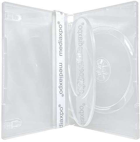 10 STANDARD Disc DVD trasparente tripla 3 custodie