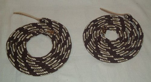 Westernzügel Split Reins, extra schwer, geteilt je 2,20 mtr braun/caramell/Natur