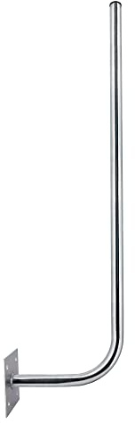 PremiumX 30cm Wandhalter 120cm Mast Stahl verzinkt Ø 38mm Wand-Halterung extra lang