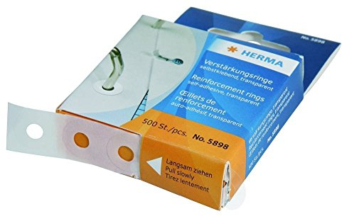 HERMA Lochverstärkungsringe, aus Kunststoff, transparent VE=2