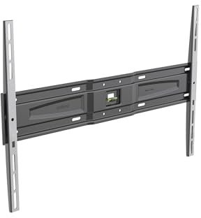 Meliconi Slimstyle Plus 600 S, supporto fisso ultra sottile da parete per TV a schermo piatto da 50’’ a 82’, VESA 300-400-600, colore nero, adatto anche per TV OLED