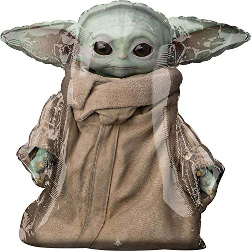 Amscan 4224201 - Air Walker Folienballon Standard Star Wars Mandalorian The Child, Heliumballon
