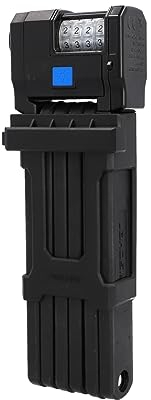 FISCHER PROTEC Plus+ FN110 Fahrrad Faltschloss mit Zahlenschloss, mit praktischer Handhabung, überzogen mit Soft-Material, mit Halterung, schwarz, 1 Stück