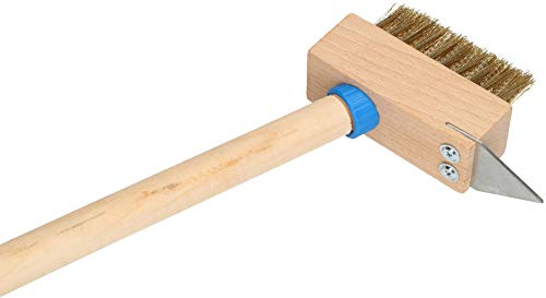 KOTARBAU® Fugenbürste 40 mm mit Stahlborsten Unkrautbürste Fugenreinigung Stahlbürste Fugenkratzer mit Stahlborsten für Pflasterstein mit Stiel 120 cm