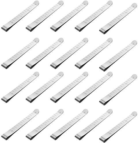 ANCLLO Nähen Hem Clip, 20 Stück Edelstahl Näh-Clips Saumclips 3 Zoll Messlineal Nähclips Saumklammern für Anheften und Markieren Wonder Clips Pinning und Markieren Zubehör