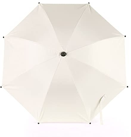 JIEXUHDE Kinderwagen-Sonnenschirm, universal, Kinderwagen-Regenschirm, Kinderwagen-Sonnenschirm, 50+ UV-Sonnenschutz, universeller Kinderwagen-Sonnenschirm, Clip-On-Sonnenschirm (Beige Weiß)