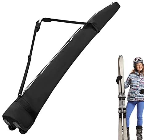 Snowboardtasche für Reisen | gepolsterte Snowboardtasche mit Rollen | faltbare Snowboardausrüstung passt auf Board, Bindungen, Stiefel, Jacke, Hosen und Helme