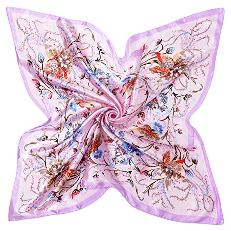 FAIRYGATE Seidentuch Seide Schals & Tücher für Damen 90 cm x 90 cm harmonische Farben Damentuch Schaltuch 89026