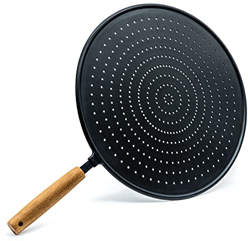 Netrox - Spritzschutz Pfannen aus Silikon - hitzebeständig, lebensmittelfreundlich, BPA frei - für Pfanne bis 30cm - Spritzschutzsieb, Silikondeckel, Spritzschutzdeckel zum Braten, Splash Guard