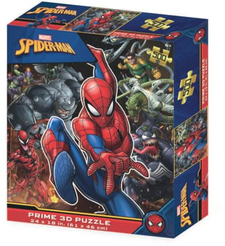 Grandi Giochi Marvel Spiderman gegen Feinde Puzzle mit 500 Teilen und Verpackung mit 3D-PUA07000 Effekt PUA07000