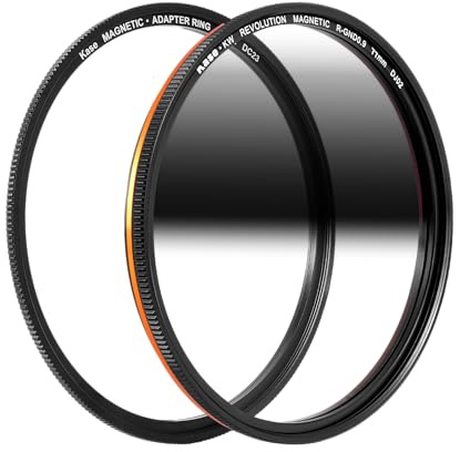 Kase Wolverine Revolution Magnetic 77mm Reverse Grad ND8 3 Stop Shockproof Tempered Optical Glass Sunset Filter & Adapter