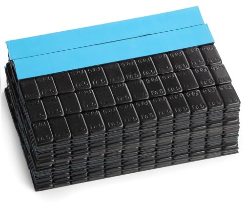 GAsuppply Auswuchtgewichte Stahlgewichte 50St. 5gx12 Reifenmontagepaste schwarz & kunststoffbeschichtet Klebegewichte für Alufelgen