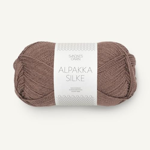 SANDNES GARN Alpakka Silke - Farbe: Eikenøtt (3161) - 50 g/ca. 200 m Wolle