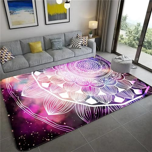 Alfombra Impresa 3D Fantasía Cielo Estrellado Flores Alfombras Grandes Para La Sala Alfombra 3D, Alfombra De La Sala De Estar, Alfombras Para Niños Para El Dormitorio, Alfombras 120 X 160 Cm -6N2Q4S8W
