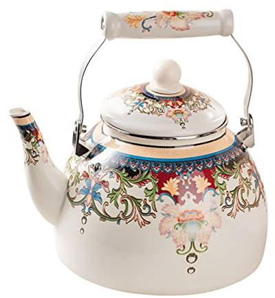 Camping-Kochherd, Pfeife, Teekanne, Camping-Wasserkocher, Wasserkrug, isolierte Camping-Geschenke, Vintage-Teekanne, Keramik-Teekanne, chinesische Teekanne, Teekessel, Induktionsherd, Emaille, flac