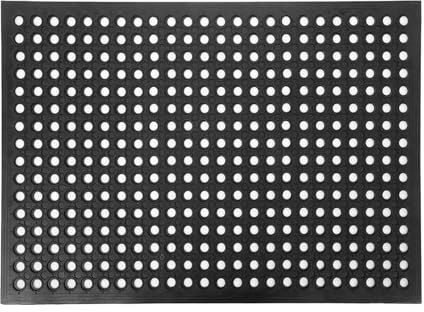 ZERVA Robuste, rutschfeste Gummi-Drainagematte, Anti-Ermüdungs-Küchenbodenmatte mit Löchern for Innen-/Außenrestaurants, Hausgarten, 150 x 90 cm