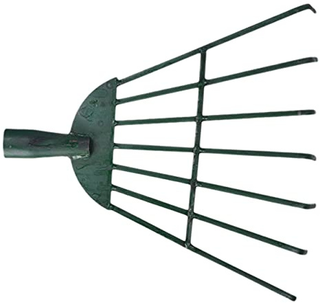 OFFSCH Rastrillo Metálico para Césped Artificial Rastrillo De Jardinería para Residuos Herramienta Manual Resistente y Duradera